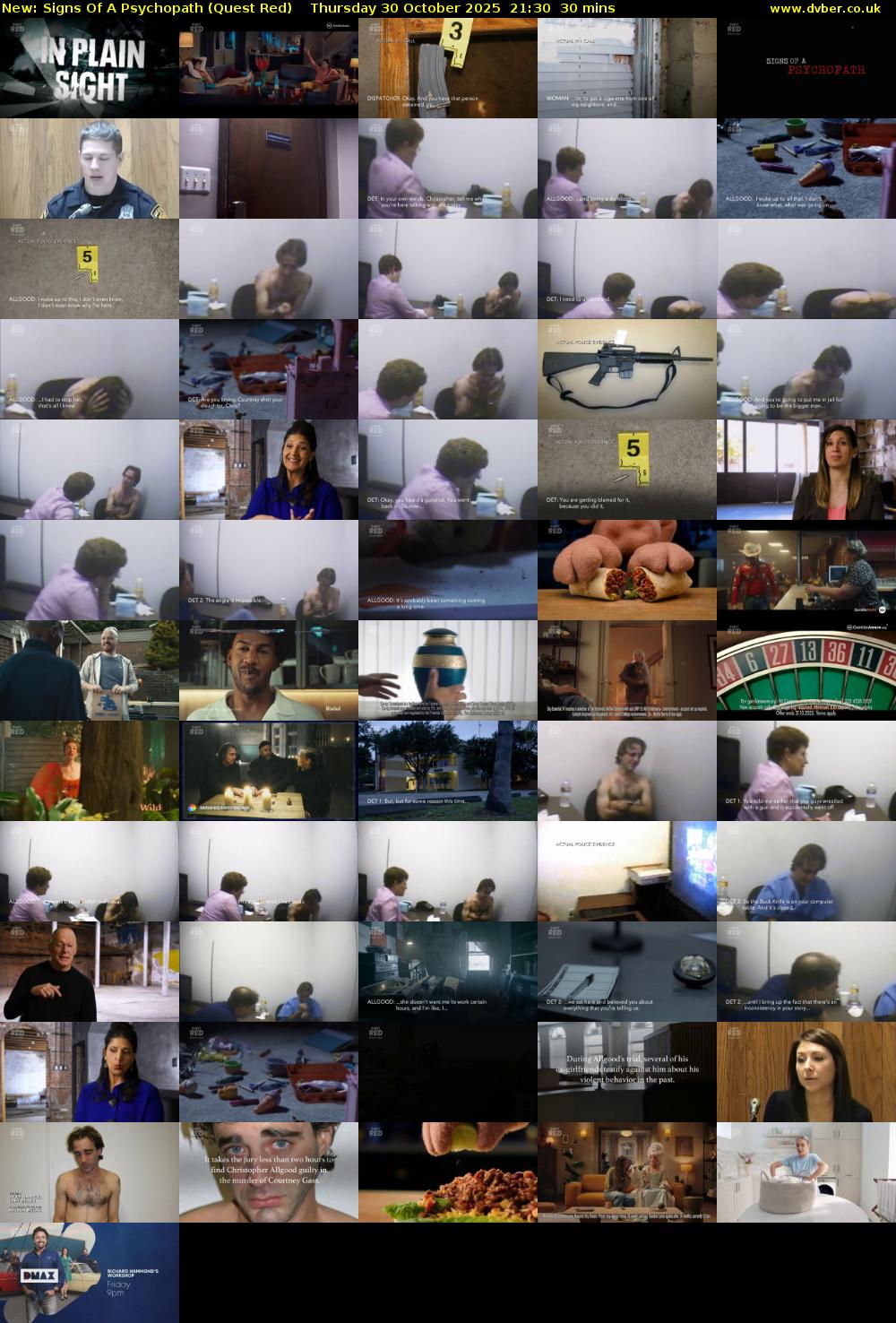 Signs Of A Psychopath (Quest Red) Thursday 30 October 2025 21:30 - 22:00