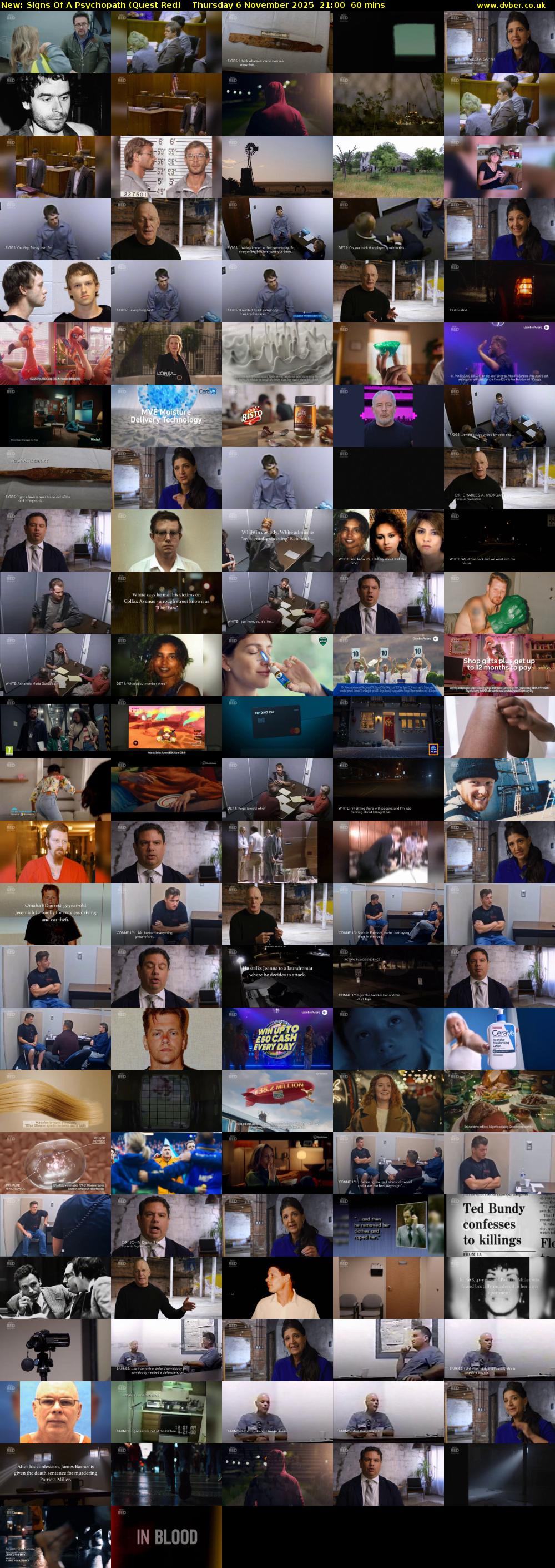 Signs Of A Psychopath (Quest Red) Thursday 6 November 2025 21:00 - 22:00