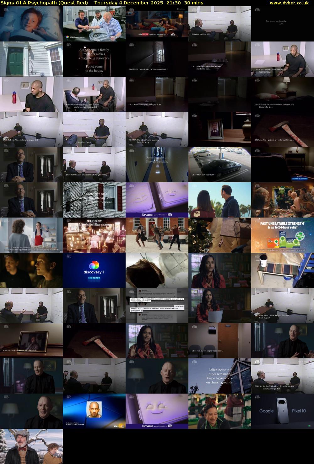 Signs Of A Psychopath (Quest Red) Thursday 4 December 2025 21:30 - 22:00