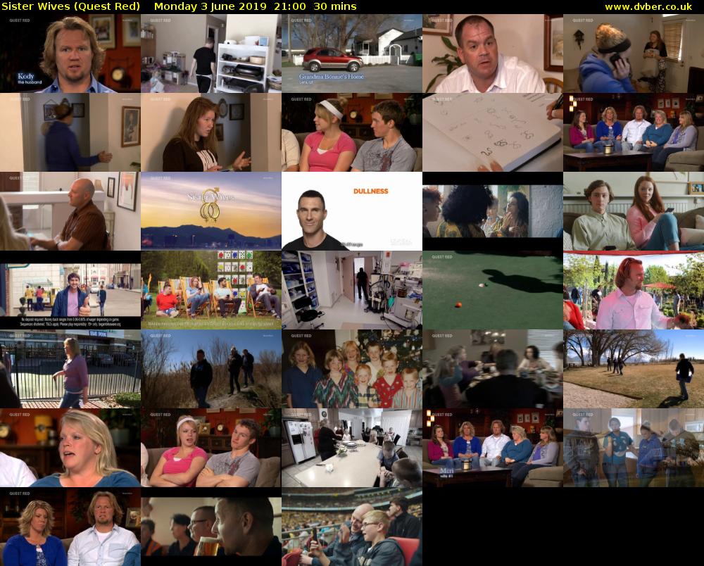 Sister Wives (Quest Red) Monday 3 June 2019 21:00 - 21:30