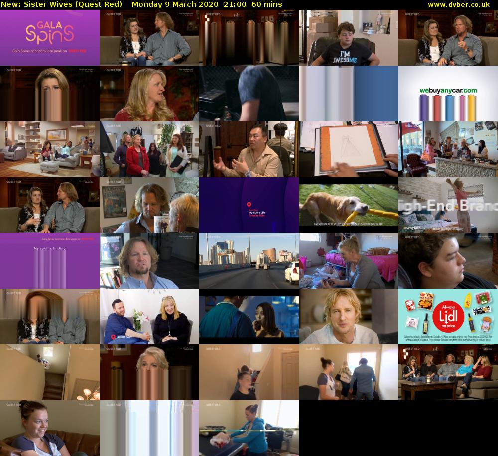 Sister Wives (Quest Red) Monday 9 March 2020 21:00 - 22:00