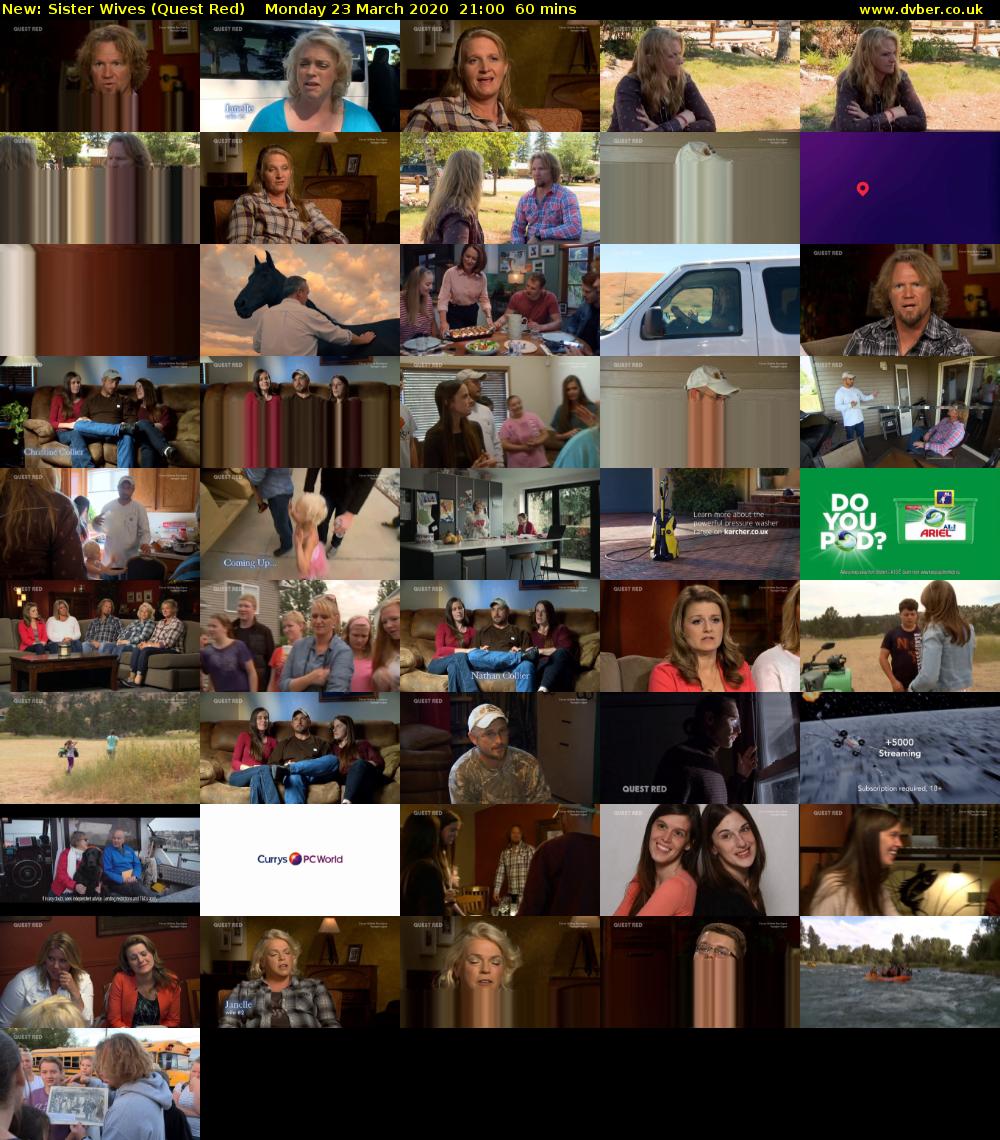 Sister Wives (Quest Red) Monday 23 March 2020 21:00 - 22:00