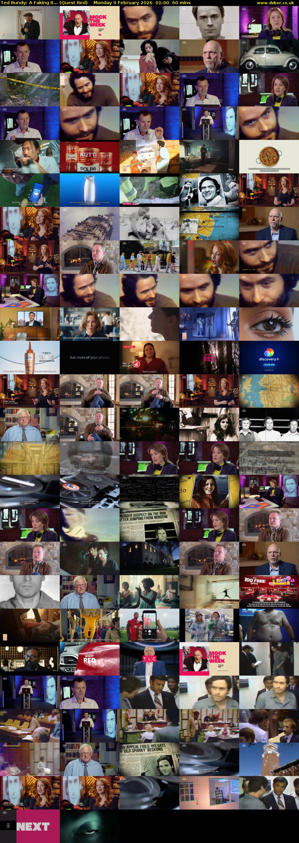 Ted Bundy: A Faking It... (Quest Red) Monday 9 February 2026 01:00 - 02:00