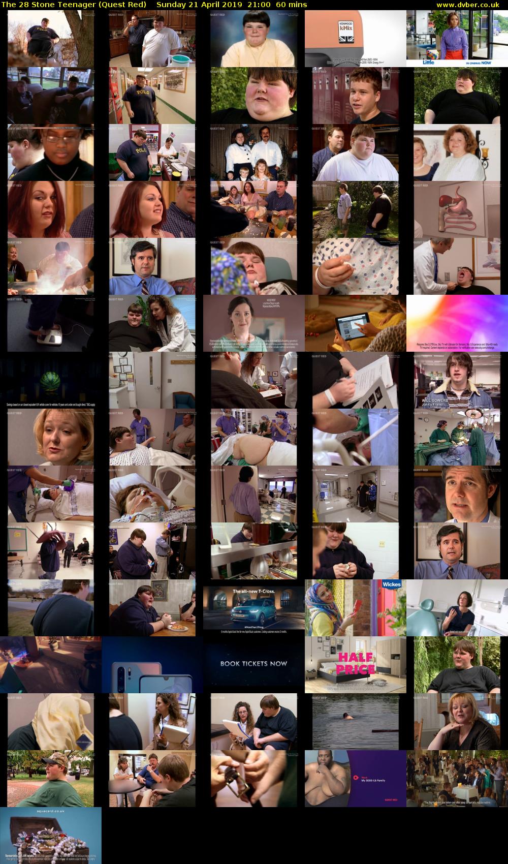 The 28 Stone Teenager (Quest Red) Sunday 21 April 2019 21:00 - 22:00