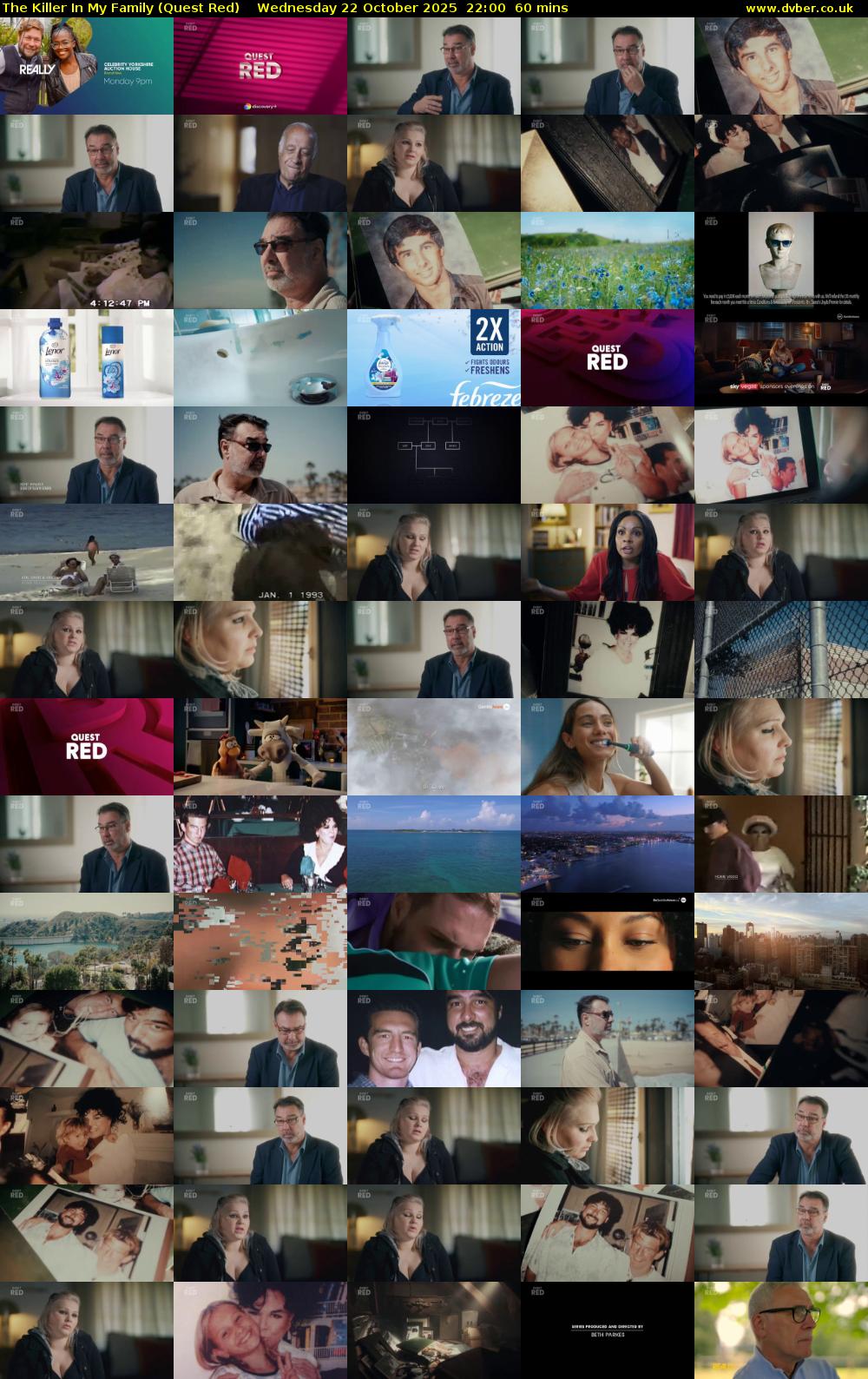 The Killer In My Family (Quest Red) Wednesday 22 October 2025 22:00 - 23:00