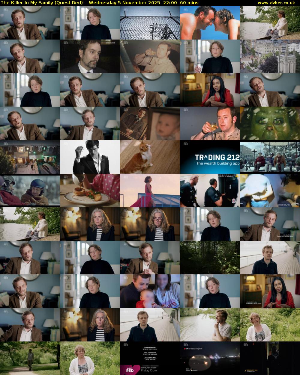 The Killer In My Family (Quest Red) Wednesday 5 November 2025 22:00 - 23:00