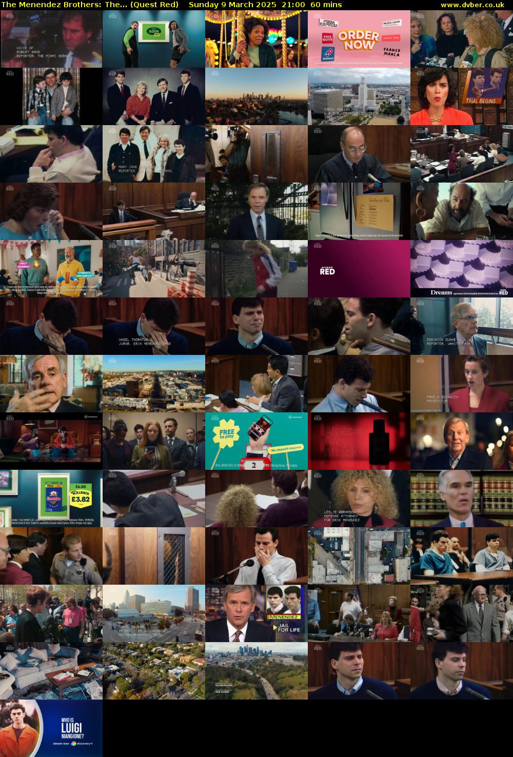 The Menendez Brothers: The... (Quest Red) Sunday 9 March 2025 21:00 - 22:00