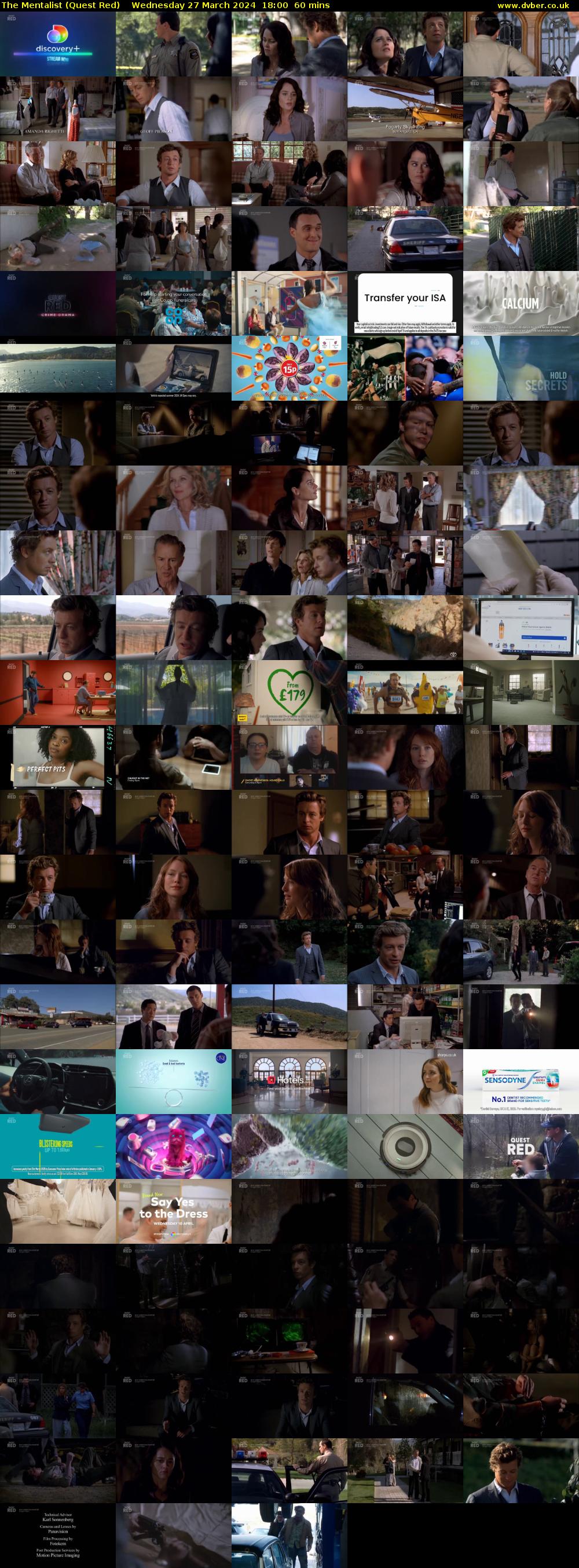 The Mentalist (Quest Red) Wednesday 27 March 2024 18:00 - 19:00