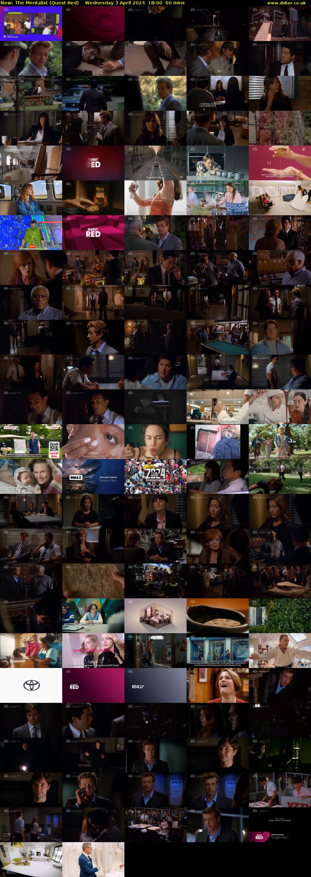 The Mentalist (Quest Red) Wednesday 3 April 2024 18:00 - 19:00