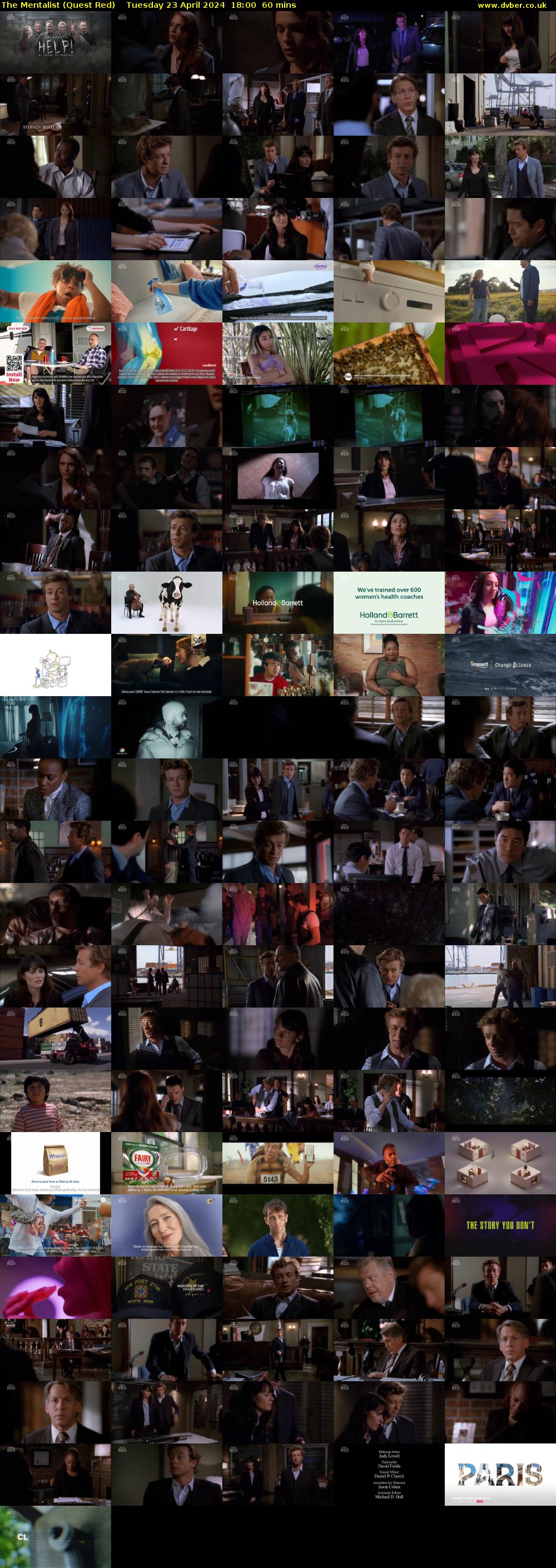 The Mentalist (Quest Red) Tuesday 23 April 2024 18:00 - 19:00