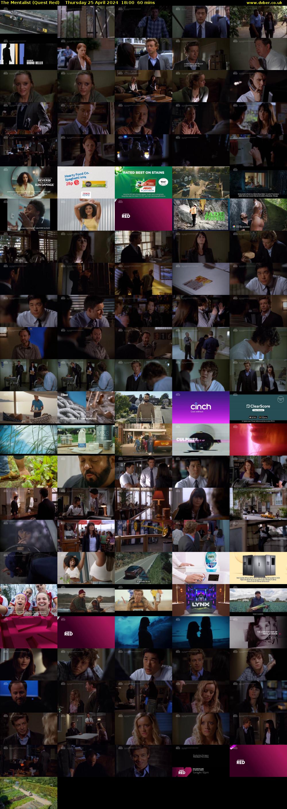 The Mentalist (Quest Red) Thursday 25 April 2024 18:00 - 19:00