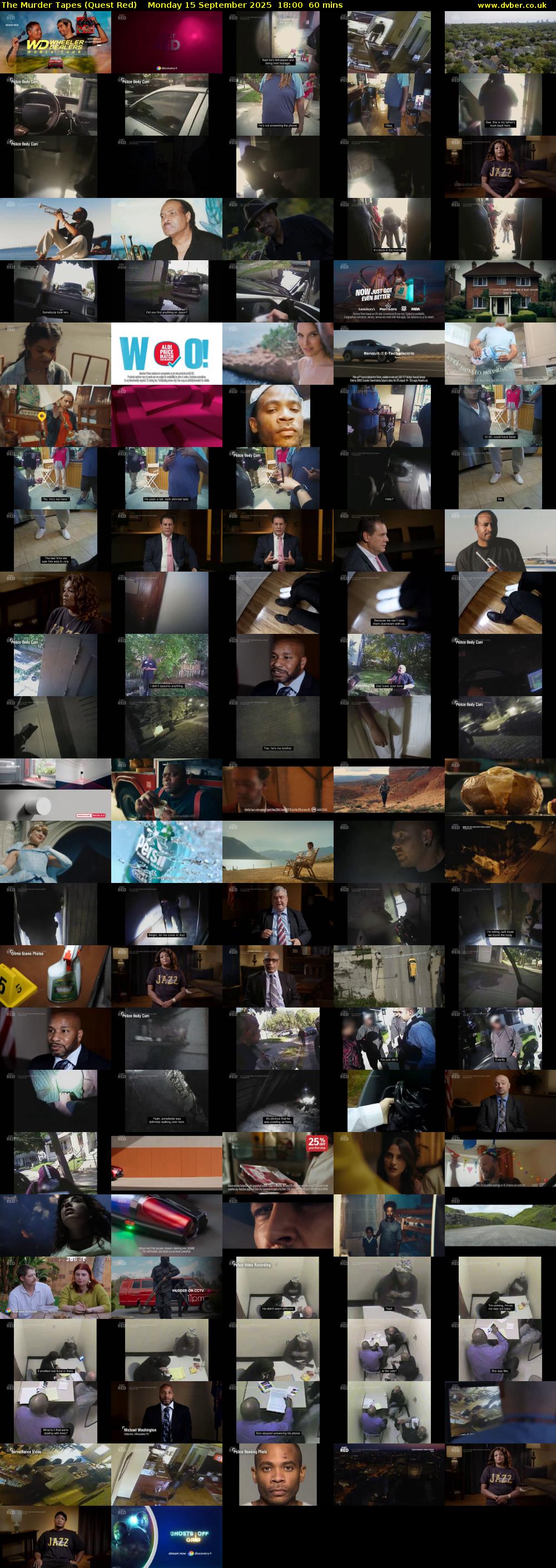 The Murder Tapes (Quest Red) Monday 15 September 2025 18:00 - 19:00