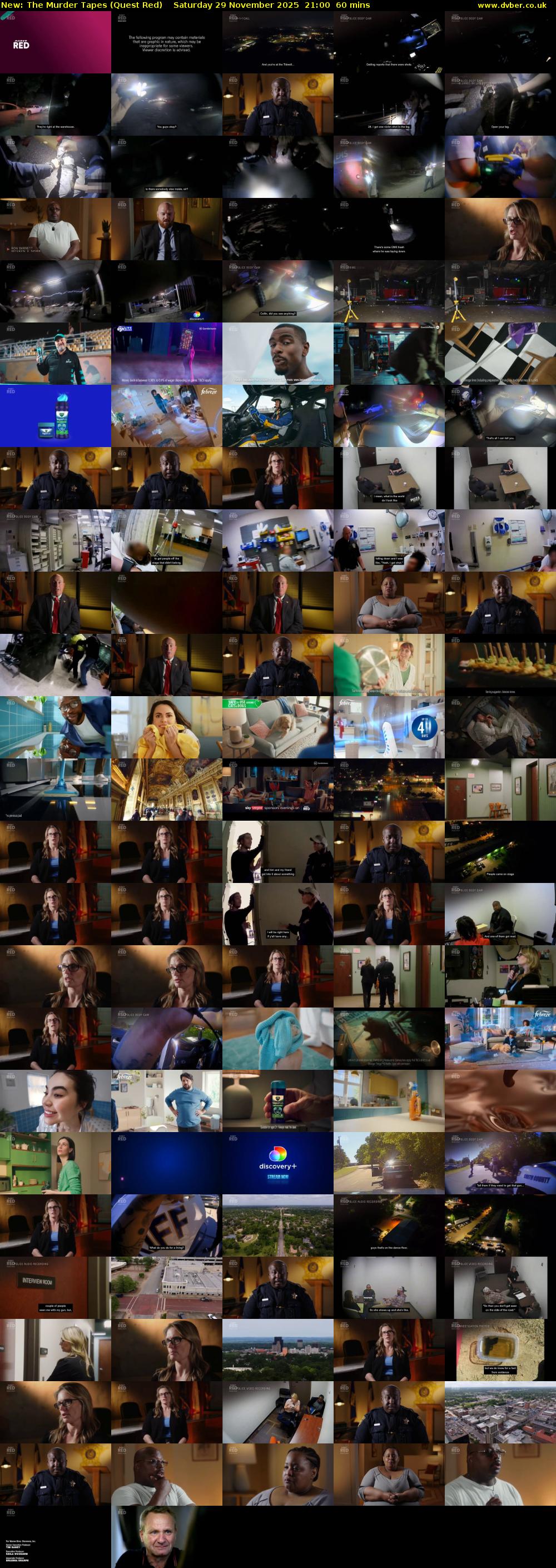 The Murder Tapes (Quest Red) Saturday 29 November 2025 21:00 - 22:00