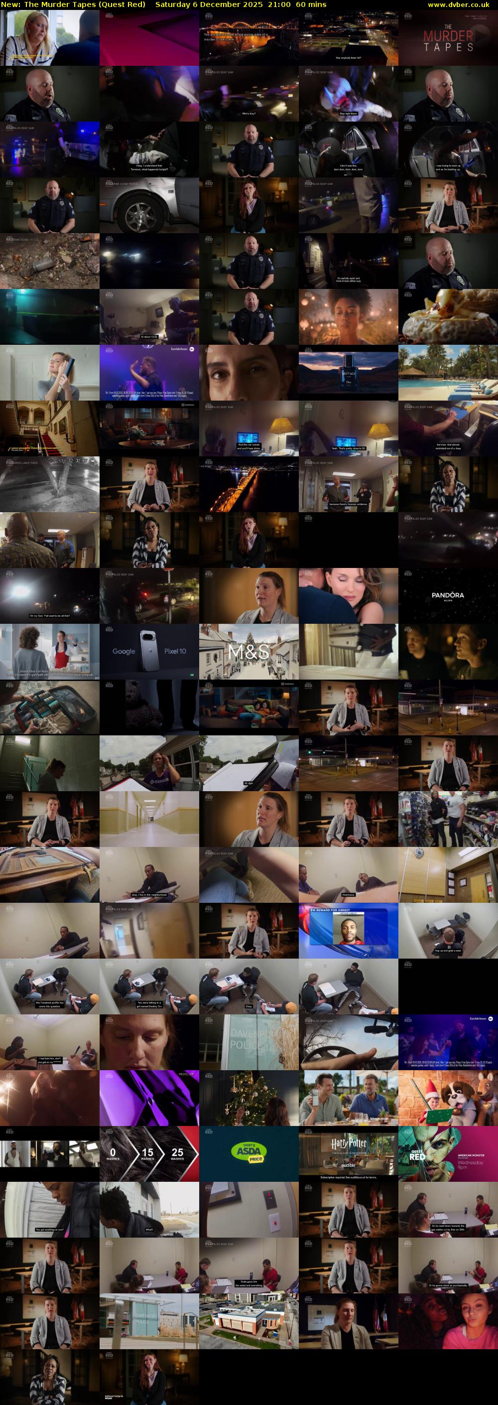 The Murder Tapes (Quest Red) Saturday 6 December 2025 21:00 - 22:00