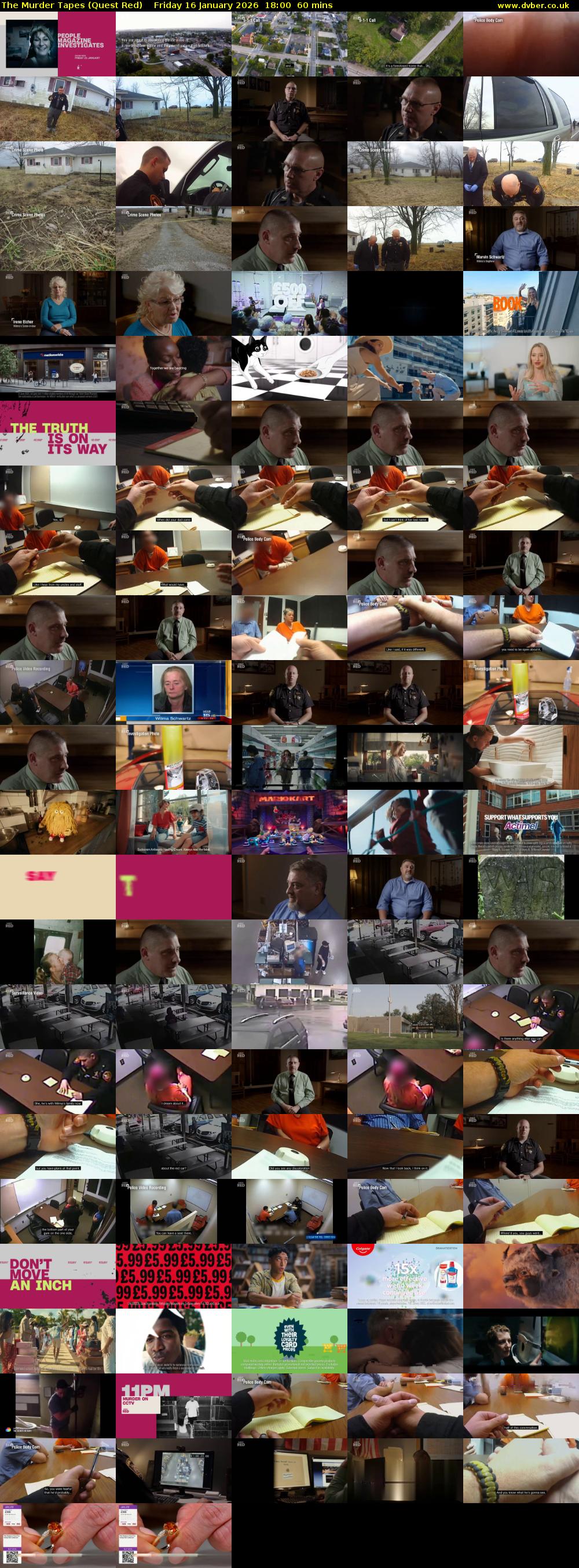 The Murder Tapes (Quest Red) Friday 16 January 2026 18:00 - 19:00