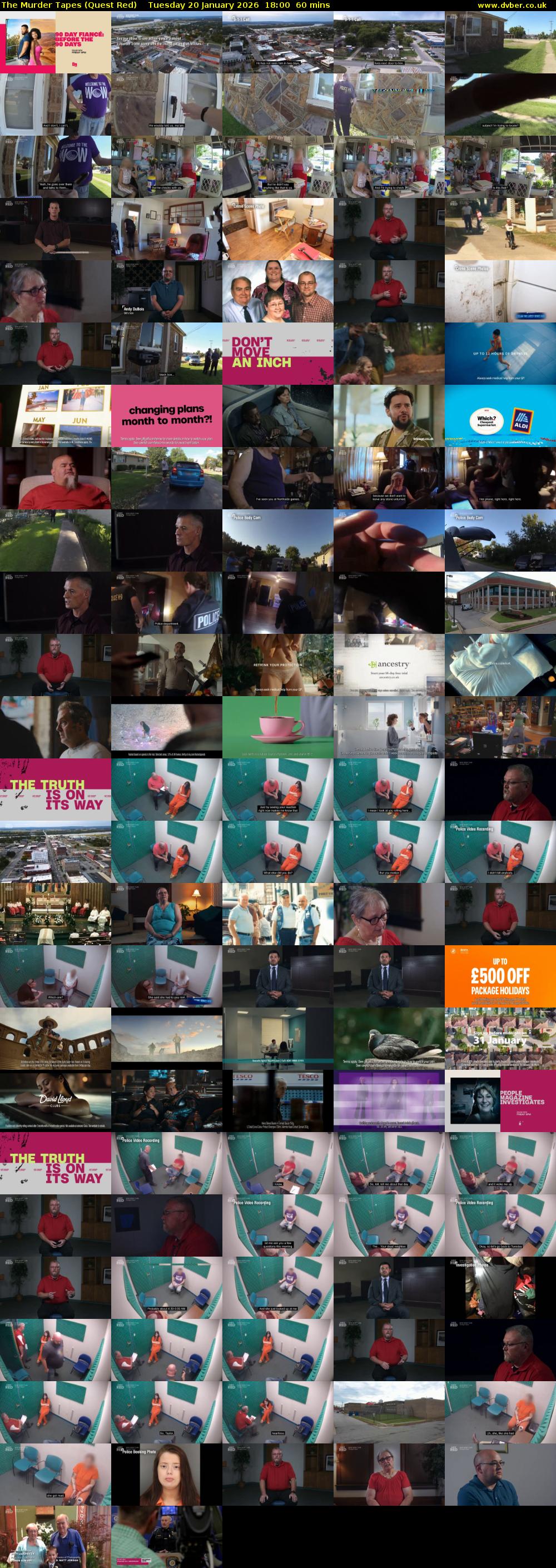 The Murder Tapes (Quest Red) Tuesday 20 January 2026 18:00 - 19:00