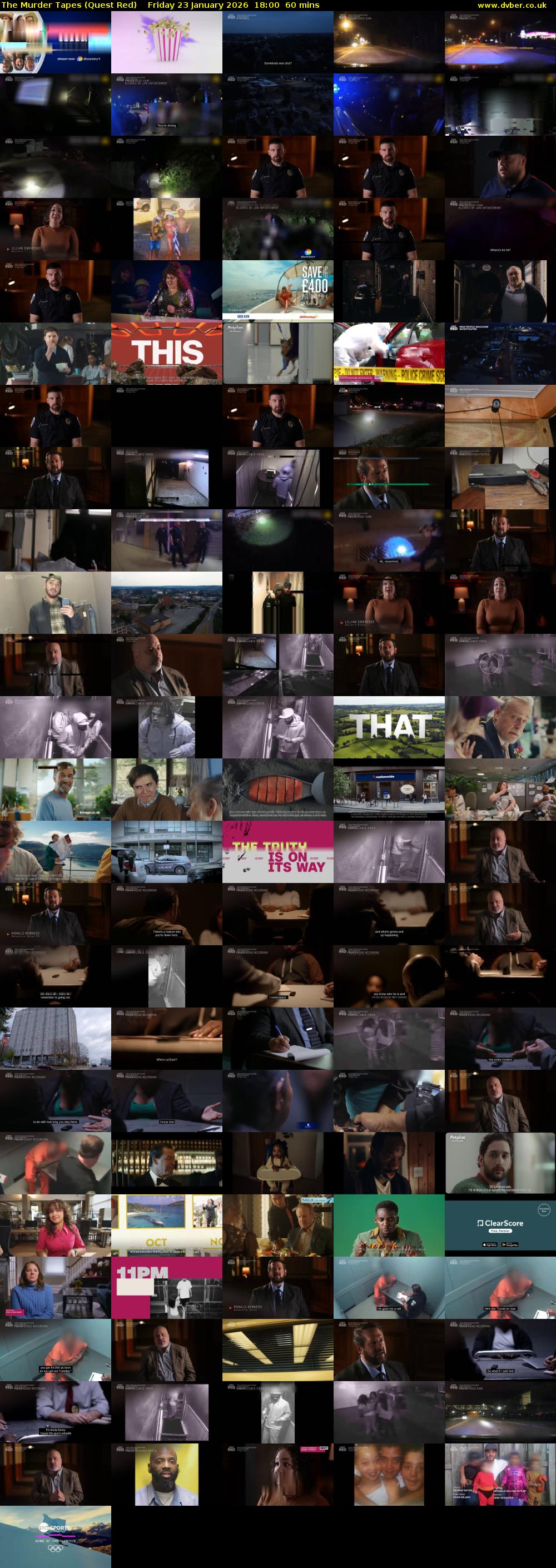 The Murder Tapes (Quest Red) Friday 23 January 2026 18:00 - 19:00