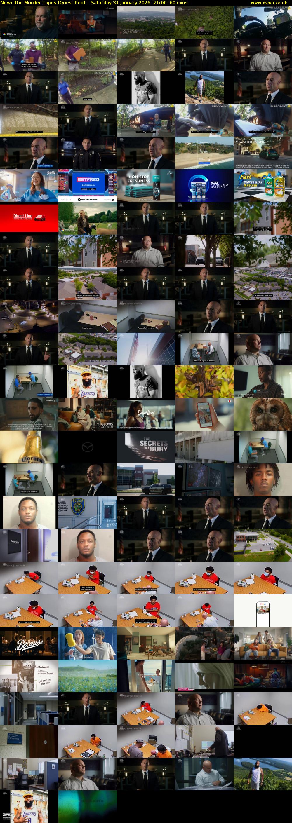 The Murder Tapes (Quest Red) Saturday 31 January 2026 21:00 - 22:00