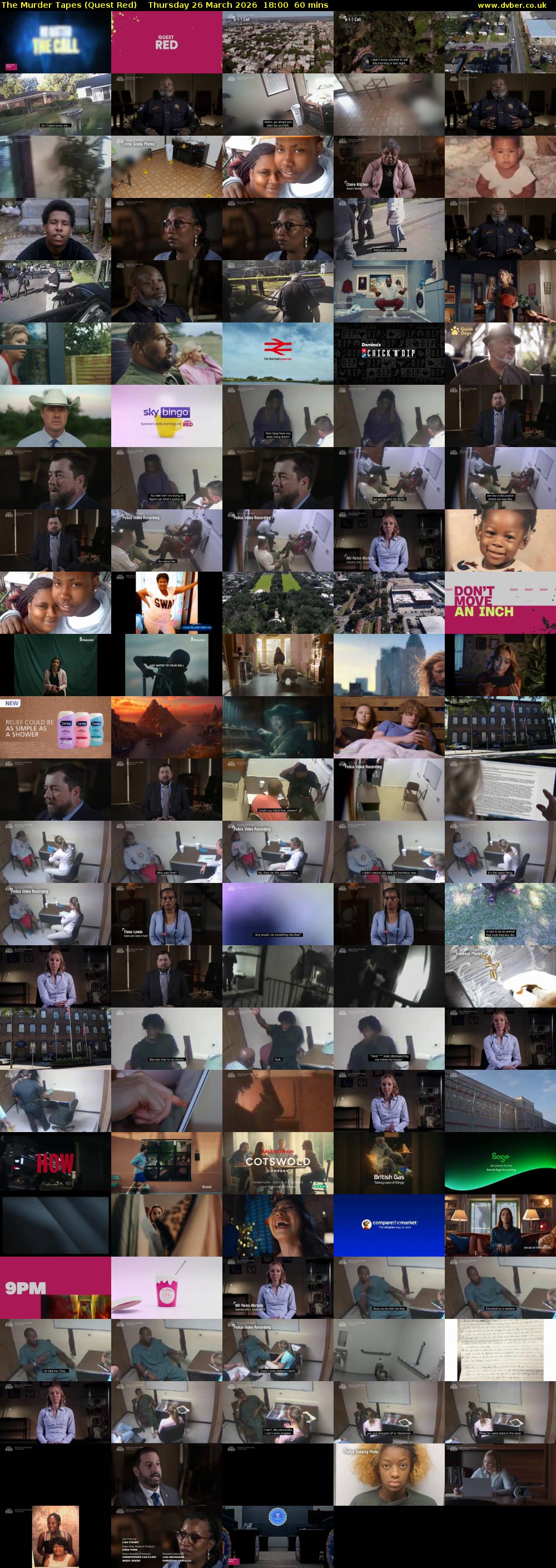 The Murder Tapes (Quest Red) Thursday 26 March 2026 18:00 - 19:00