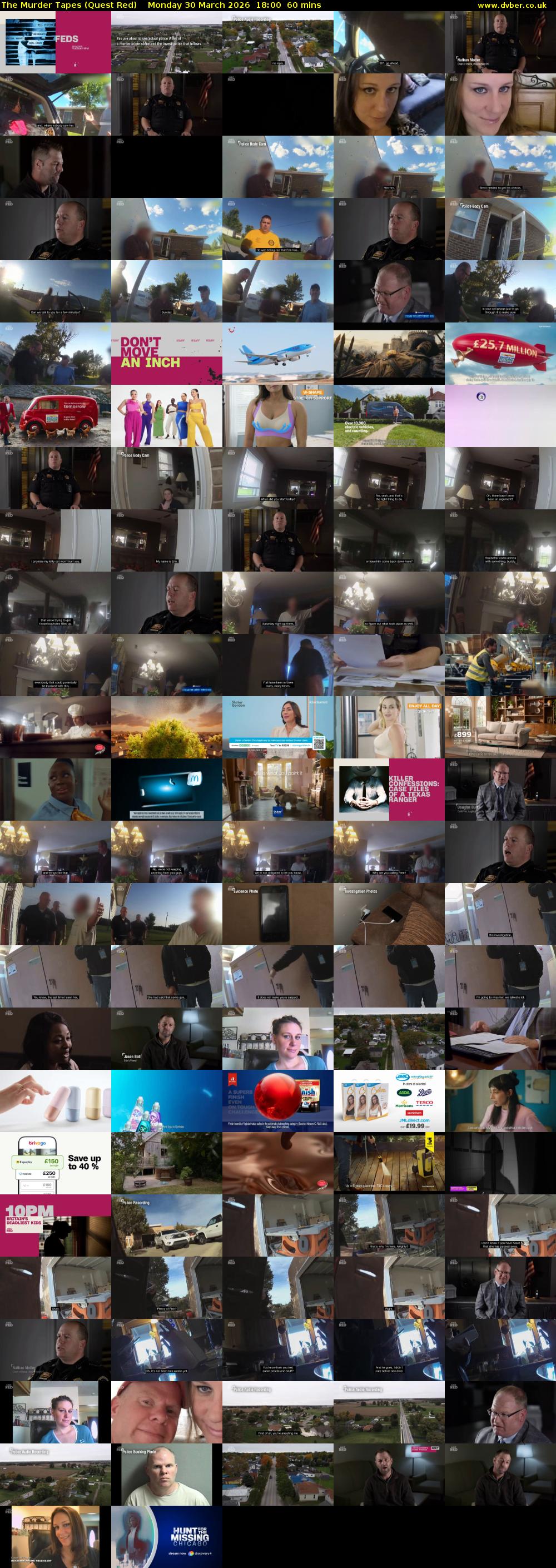 The Murder Tapes (Quest Red) Monday 30 March 2026 18:00 - 19:00