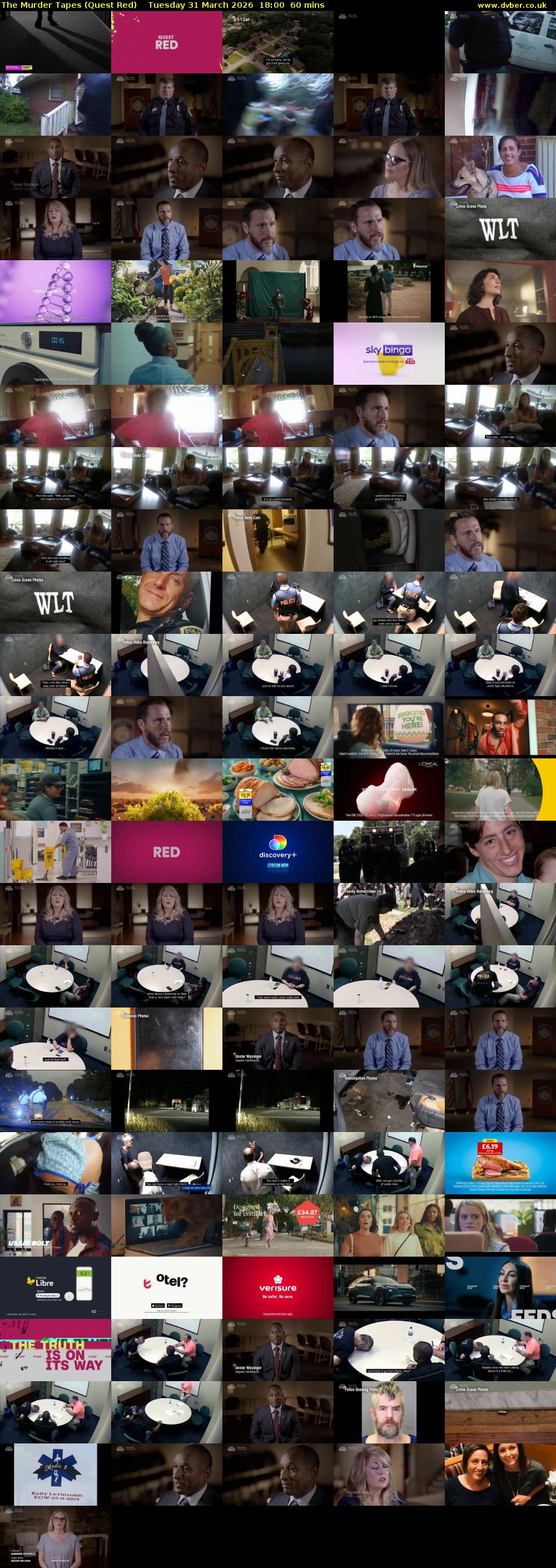 The Murder Tapes (Quest Red) Tuesday 31 March 2026 18:00 - 19:00