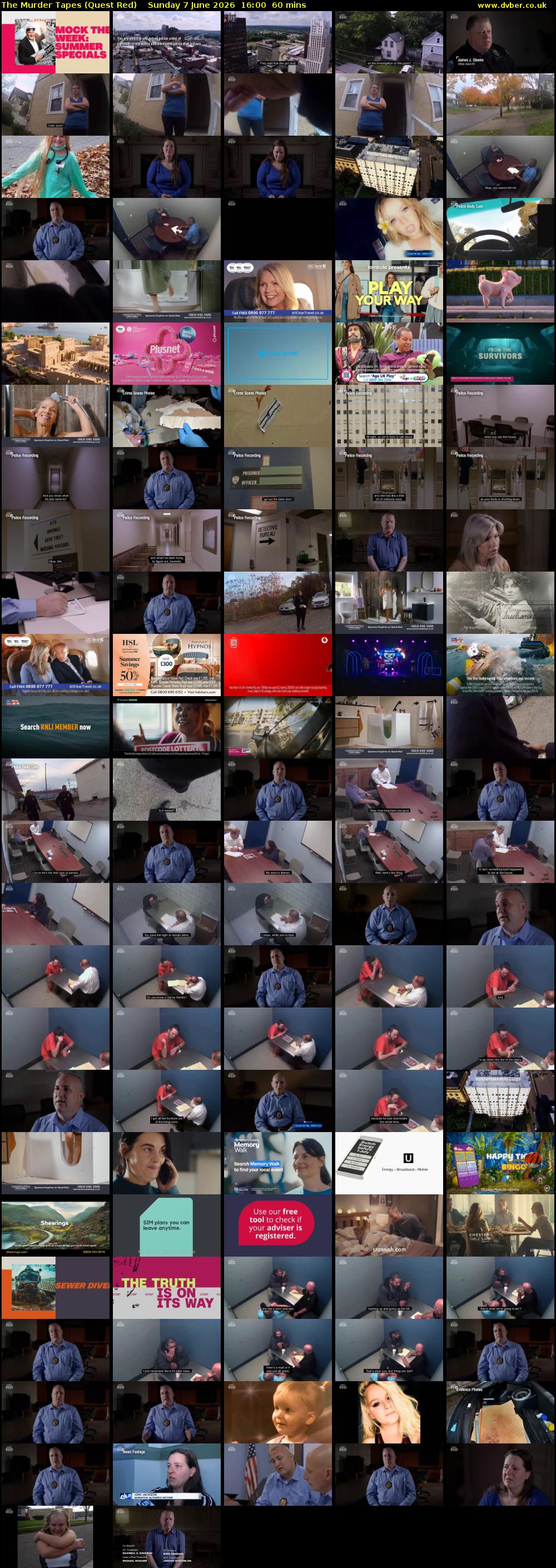 The Murder Tapes (Quest Red) Sunday 7 June 2026 16:00 - 17:00