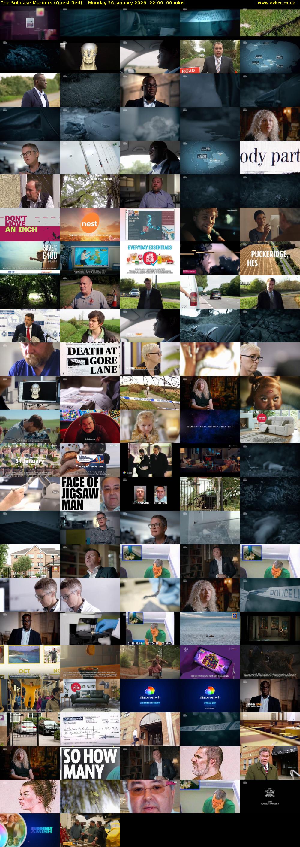 The Suitcase Murders (Quest Red) Monday 26 January 2026 22:00 - 23:00