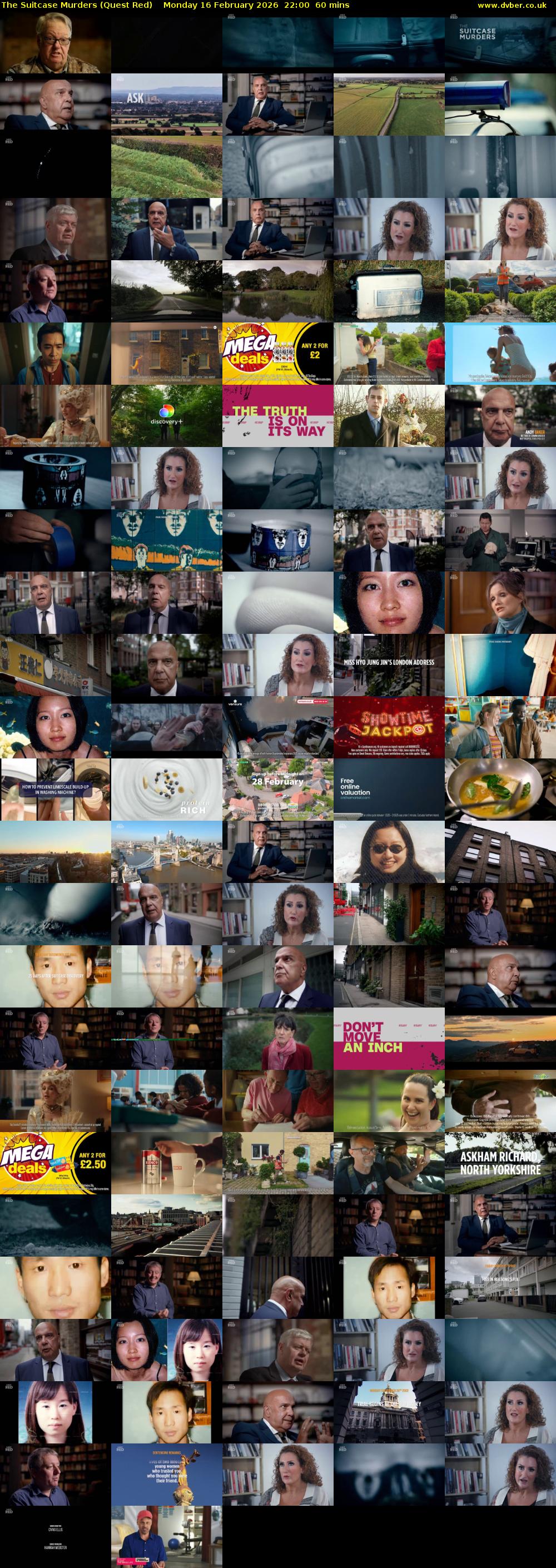 The Suitcase Murders (Quest Red) Monday 16 February 2026 22:00 - 23:00