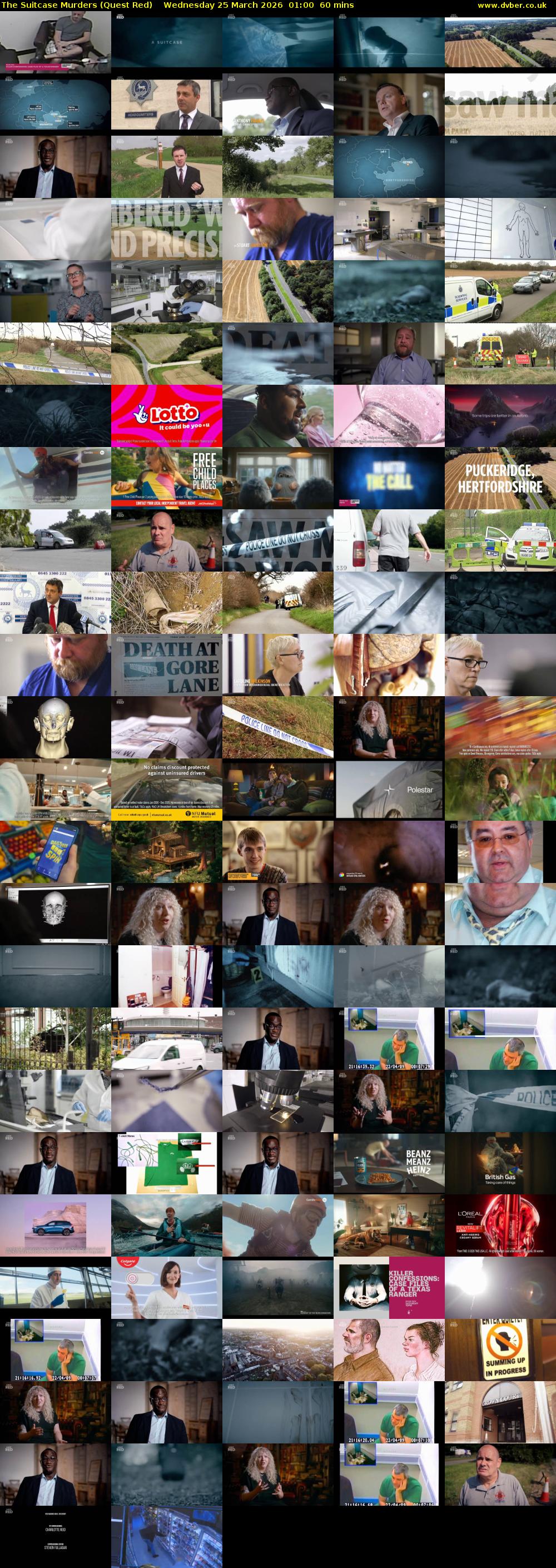 The Suitcase Murders (Quest Red) Wednesday 25 March 2026 01:00 - 02:00