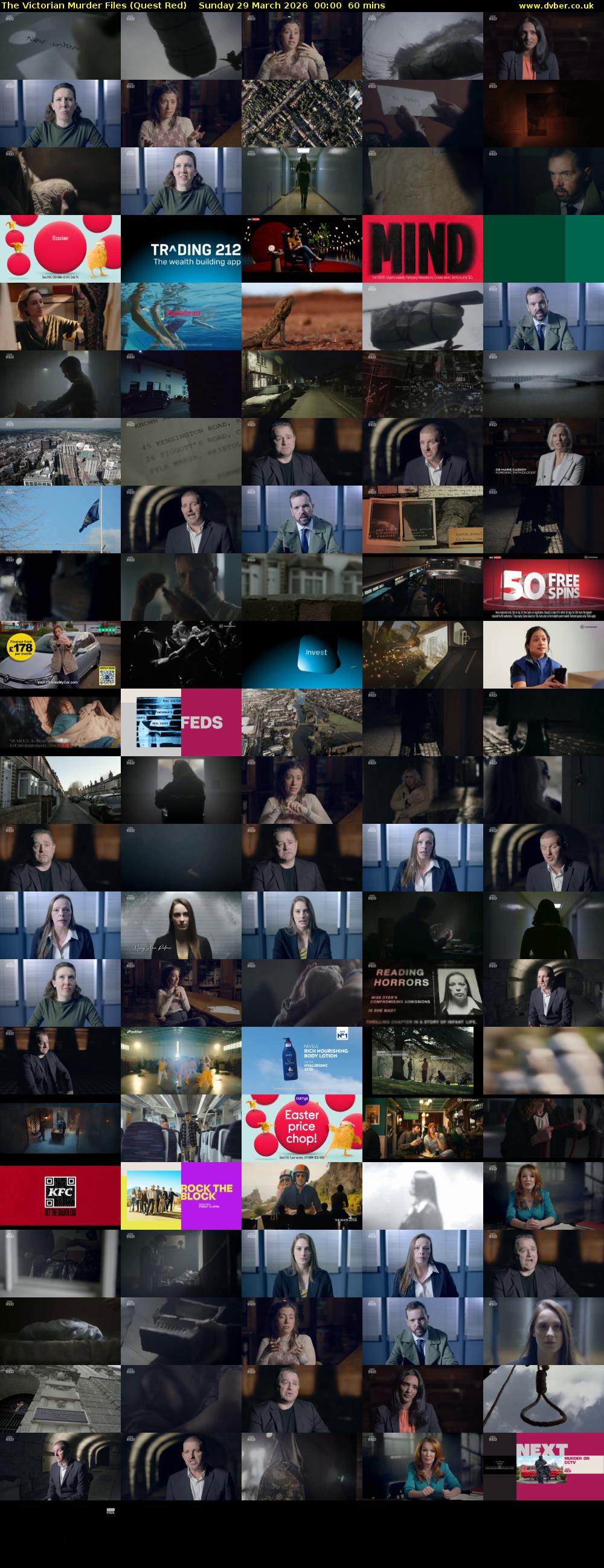 The Victorian Murder Files (Quest Red) Sunday 29 March 2026 00:00 - 02:00