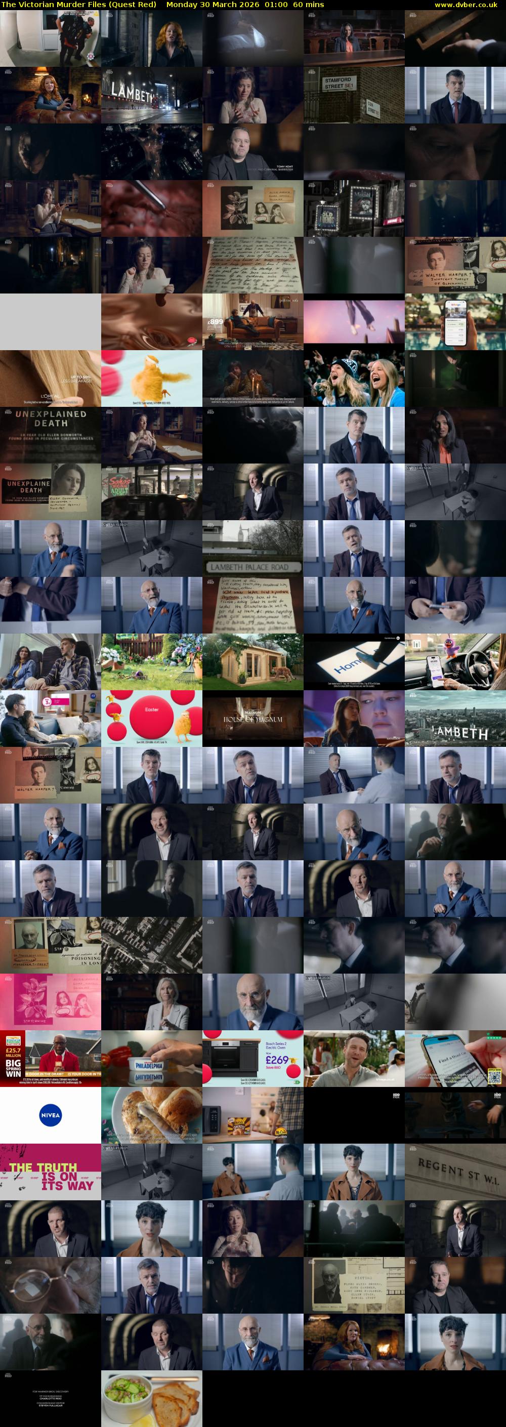 The Victorian Murder Files (Quest Red) Monday 30 March 2026 01:00 - 02:00