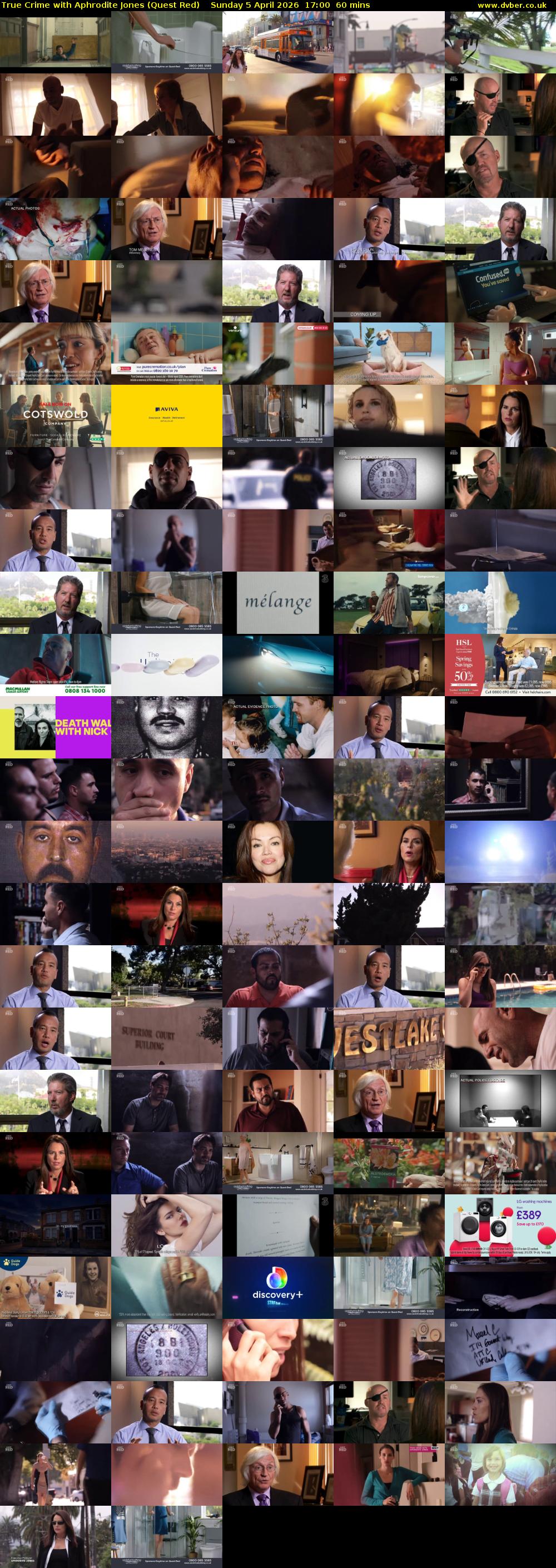 True Crime with Aphrodite Jones (Quest Red) Sunday 5 April 2026 17:00 - 18:00