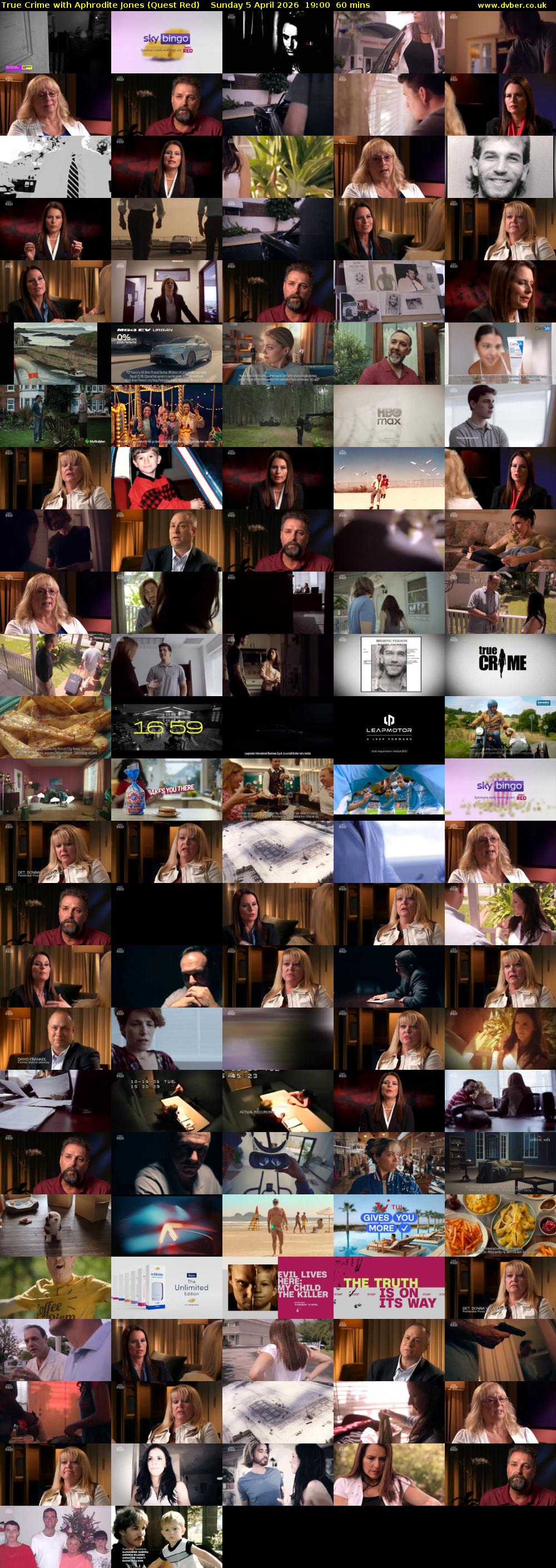 True Crime with Aphrodite Jones (Quest Red) Sunday 5 April 2026 19:00 - 20:00