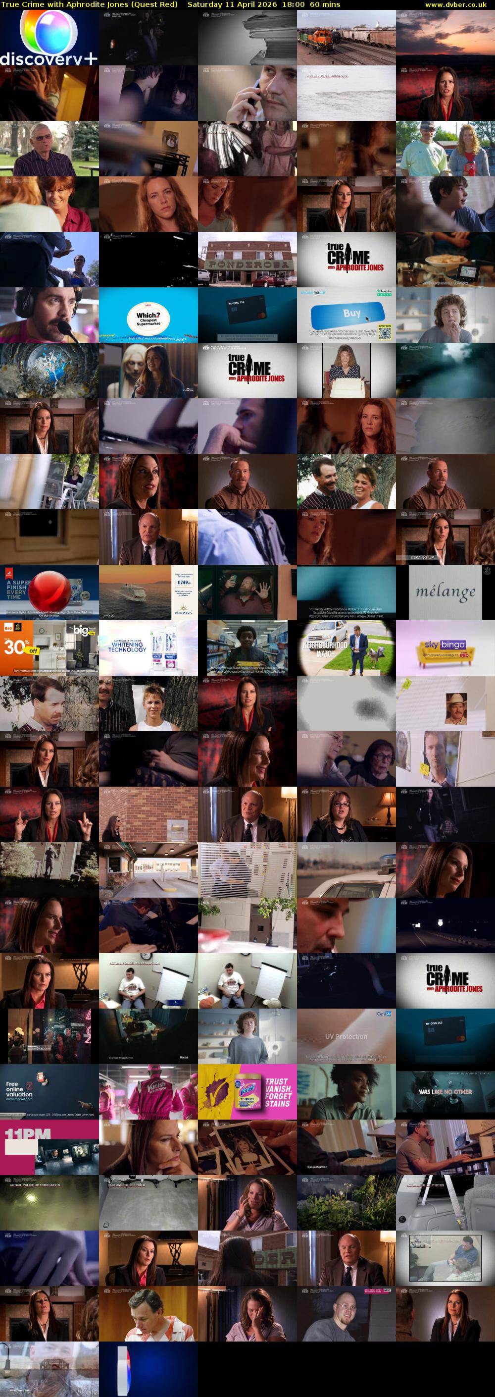 True Crime with Aphrodite Jones (Quest Red) Saturday 11 April 2026 18:00 - 19:00