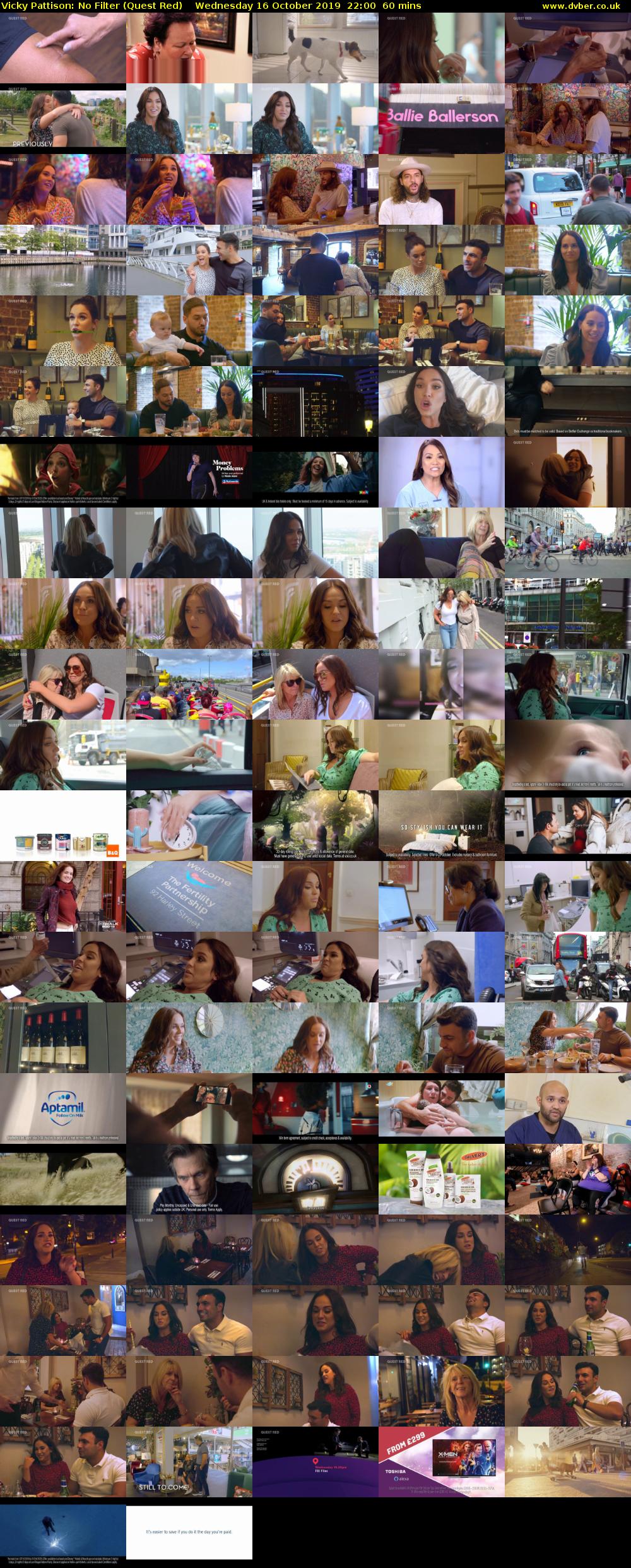 Vicky Pattison: No Filter (Quest Red) Wednesday 16 October 2019 22:00 - 23:00