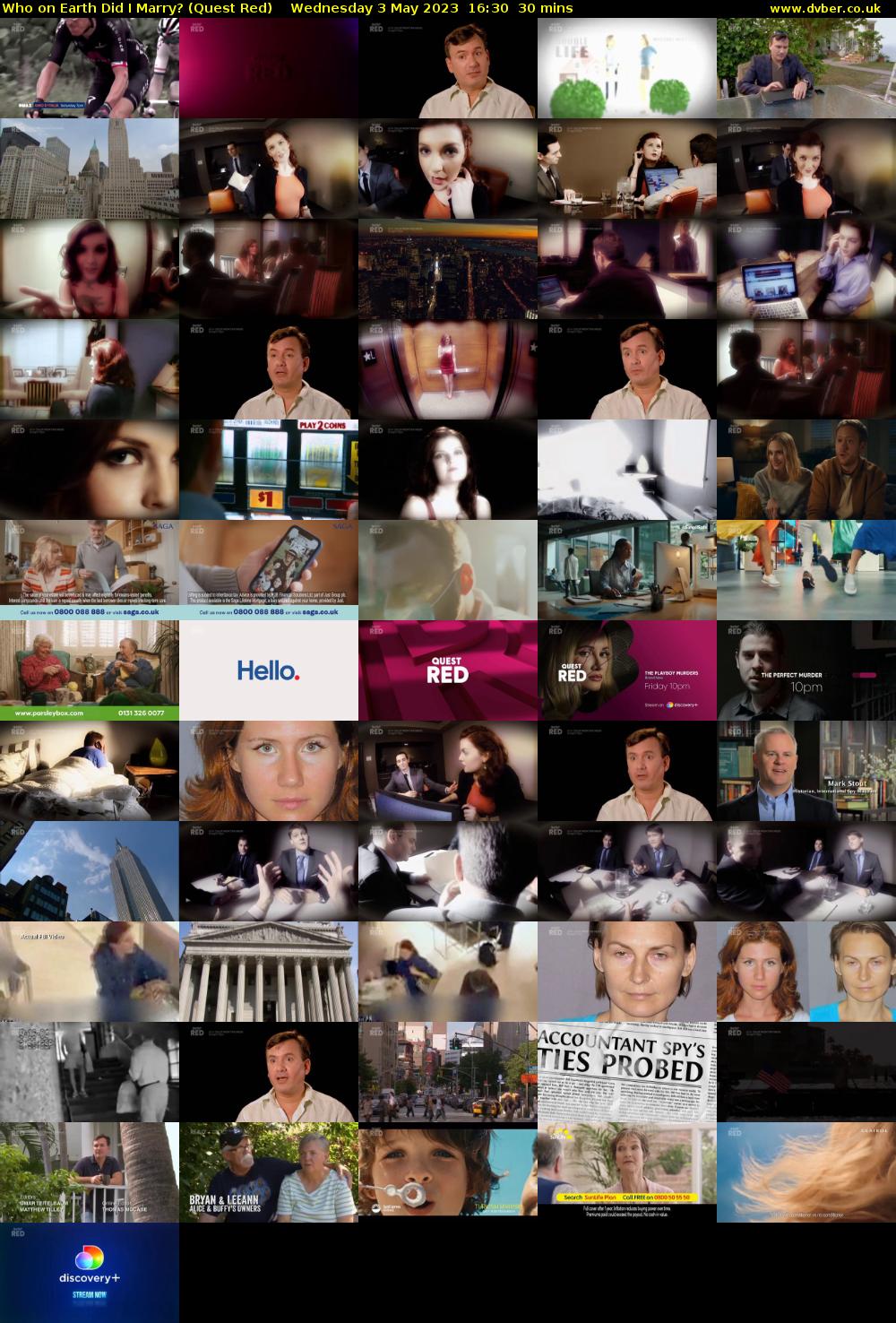 Who on Earth Did I Marry? (Quest Red) Wednesday 3 May 2023 16:30 - 17:00