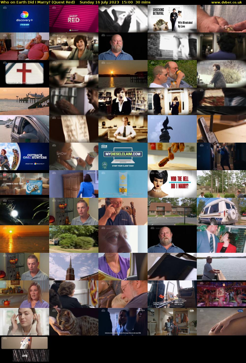 Who on Earth Did I Marry? (Quest Red) Sunday 16 July 2023 15:00 - 15:30