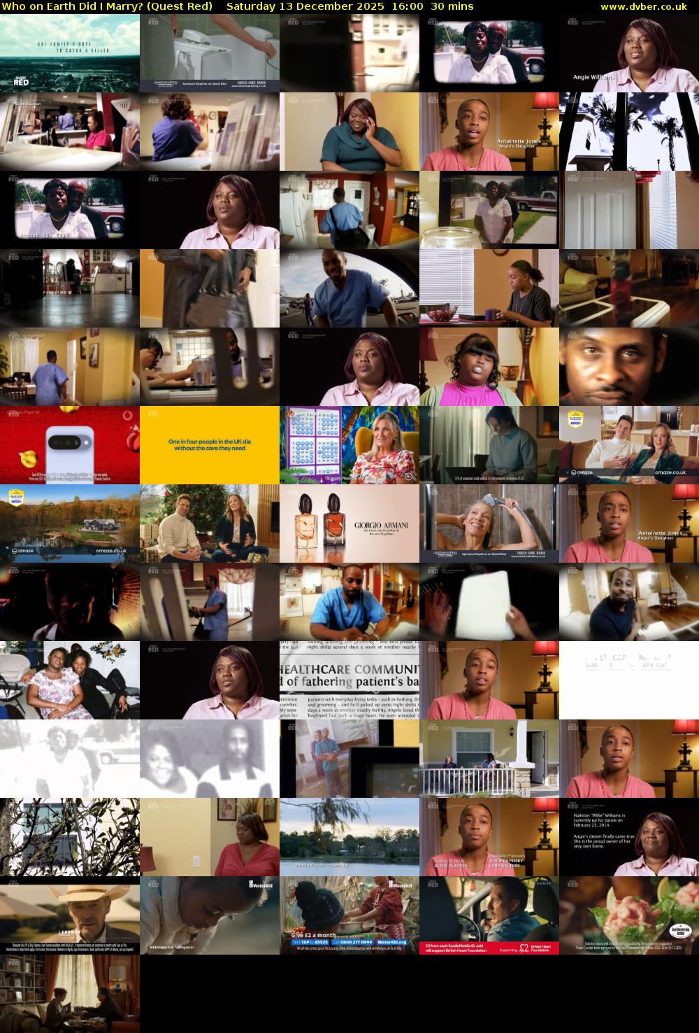 Who on Earth Did I Marry? (Quest Red) Saturday 13 December 2025 16:00 - 16:30