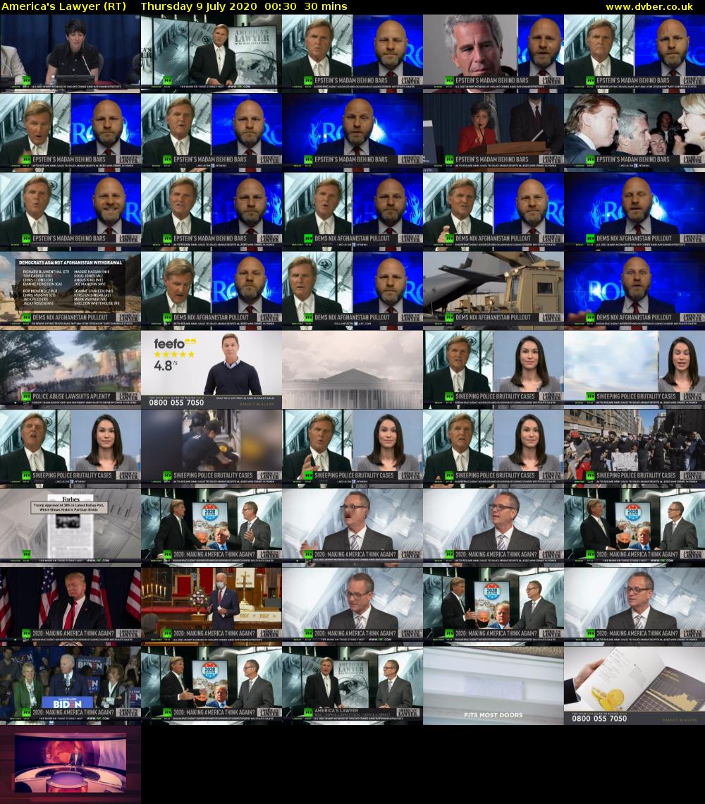 America's Lawyer (RT) Thursday 9 July 2020 00:30 - 01:00