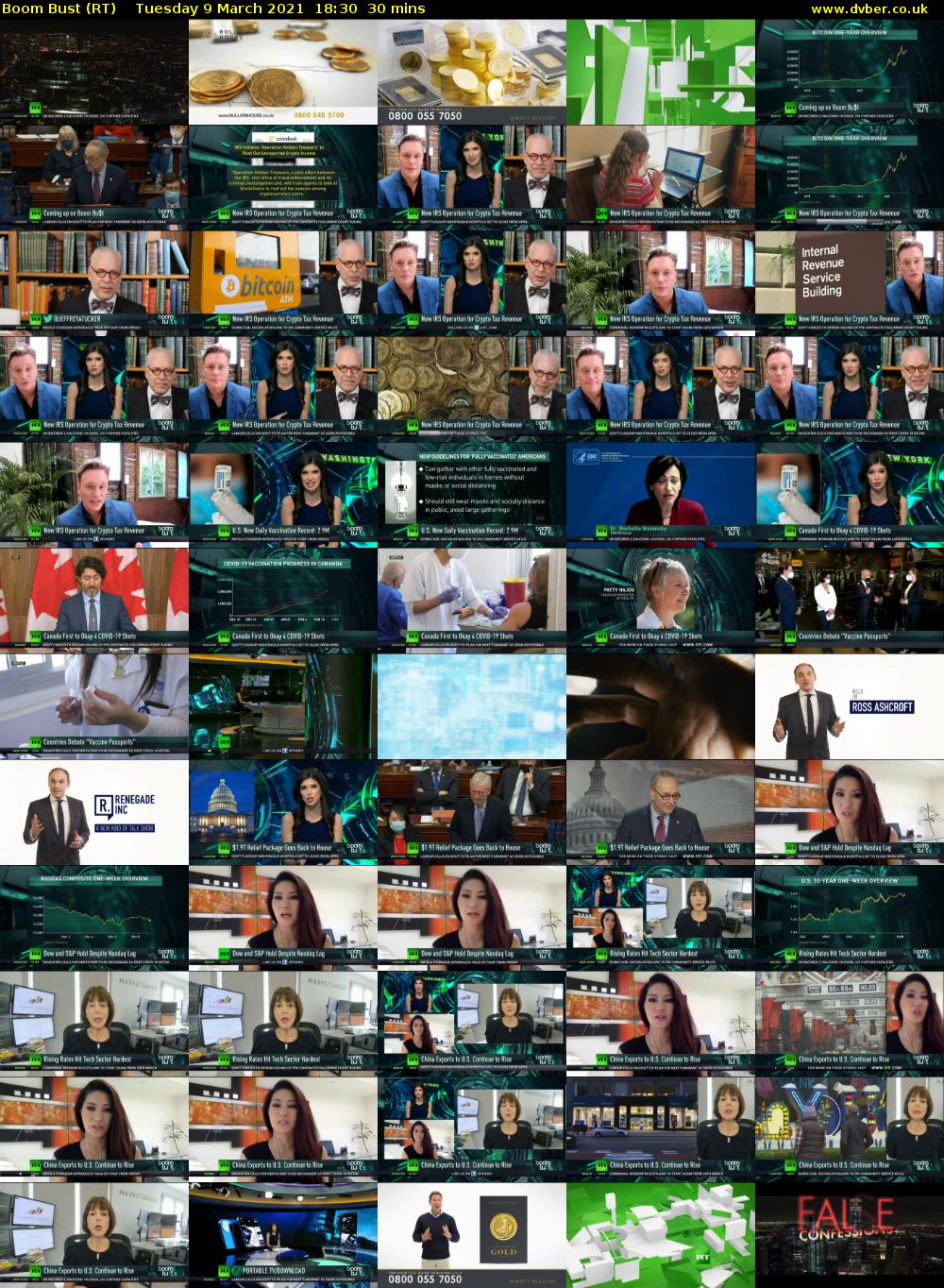 Boom Bust (RT) Tuesday 9 March 2021 18:30 - 19:00