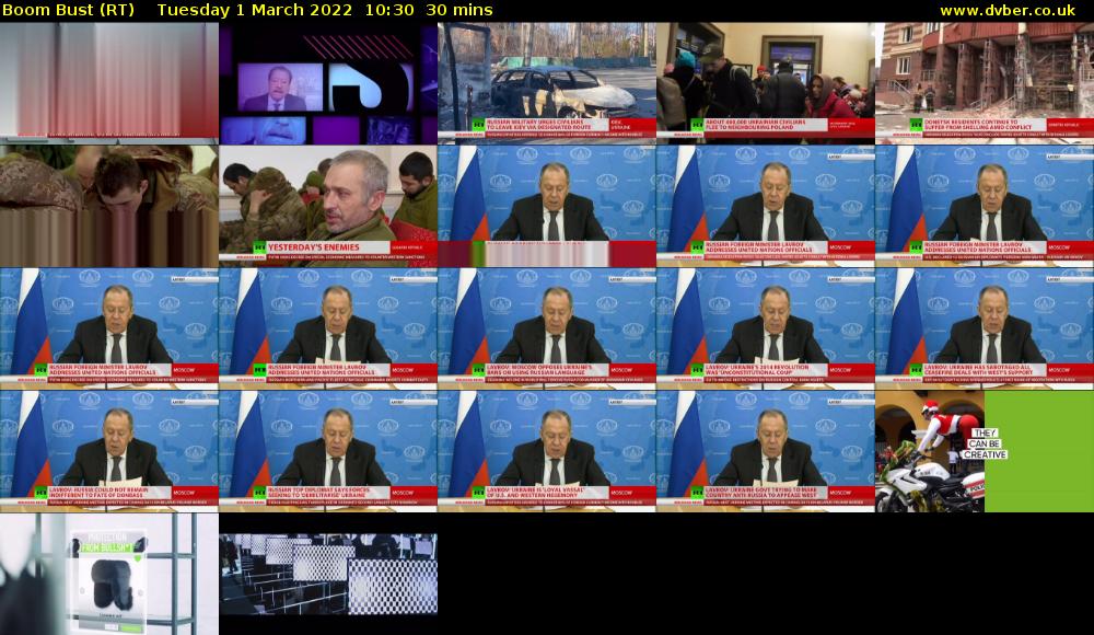 Boom Bust (RT) Tuesday 1 March 2022 10:30 - 11:00