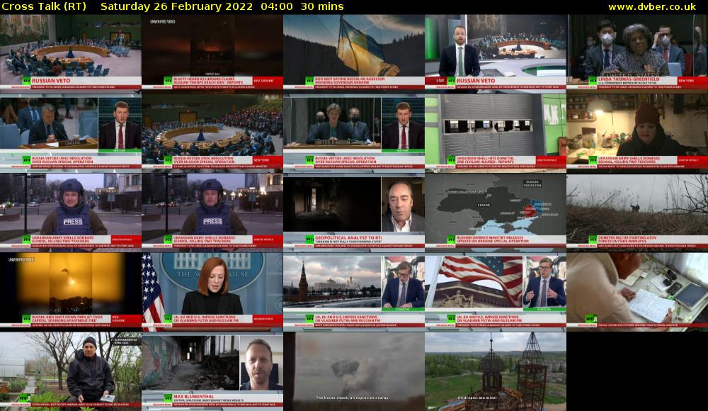 Cross Talk (RT) Saturday 26 February 2022 04:00 - 04:30