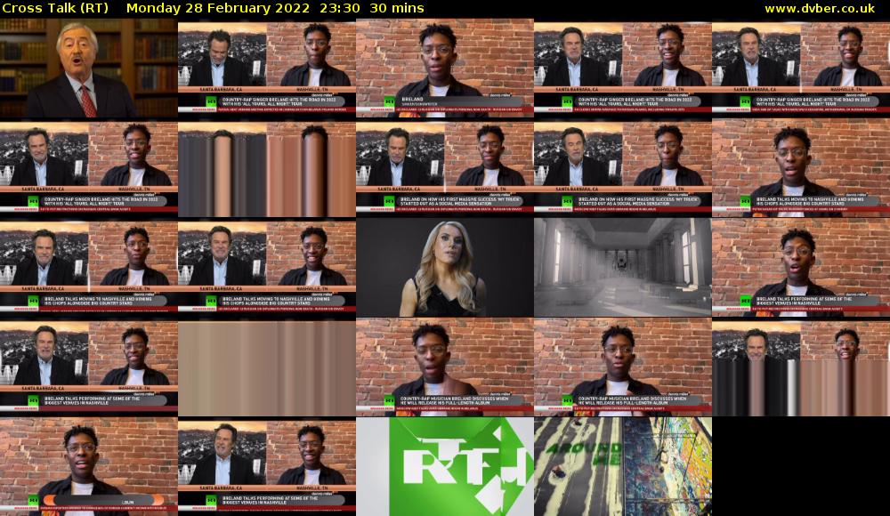 Cross Talk (RT) Monday 28 February 2022 23:30 - 00:00