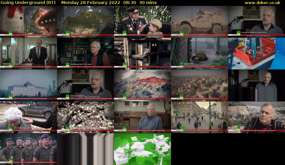 Going Underground (RT) Monday 28 February 2022 08:30 - 09:00