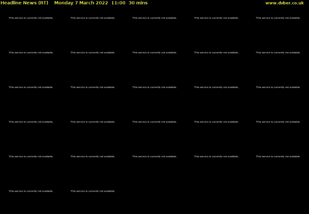 Headline News (RT) Monday 7 March 2022 11:00 - 11:30