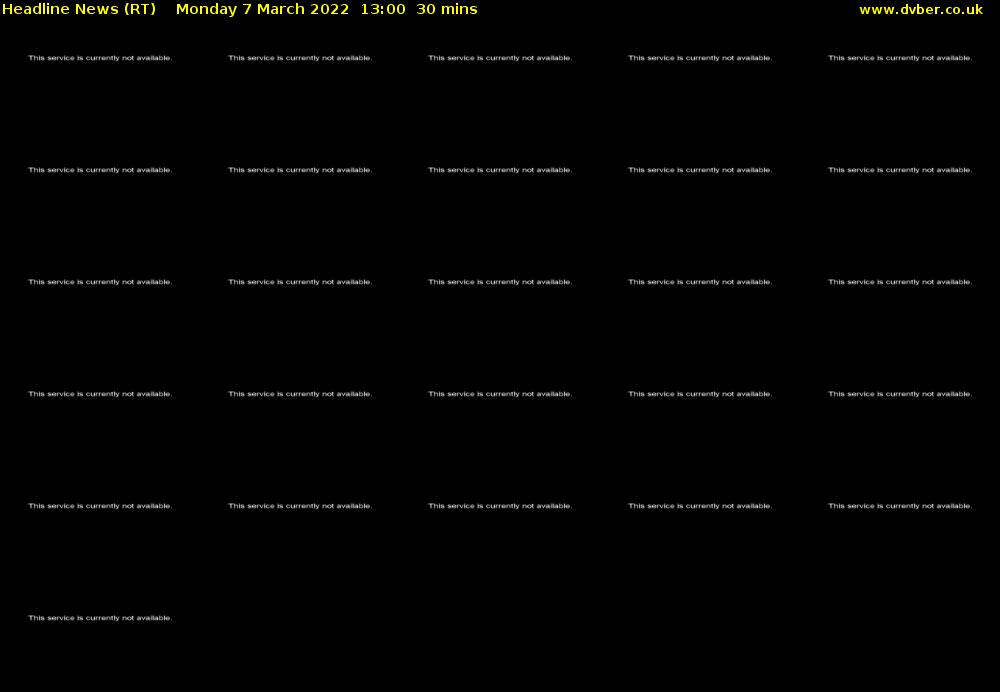 Headline News (RT) Monday 7 March 2022 13:00 - 13:30