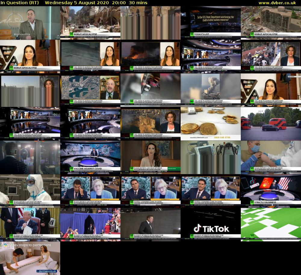 In Question (RT) Wednesday 5 August 2020 20:00 - 20:30