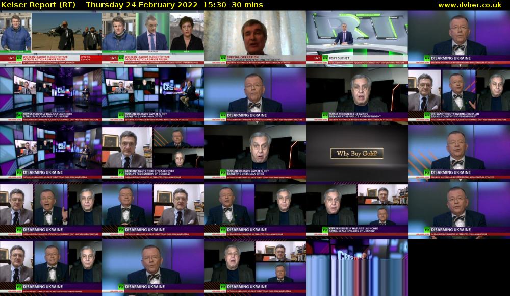 Keiser Report (RT) Thursday 24 February 2022 15:30 - 16:00