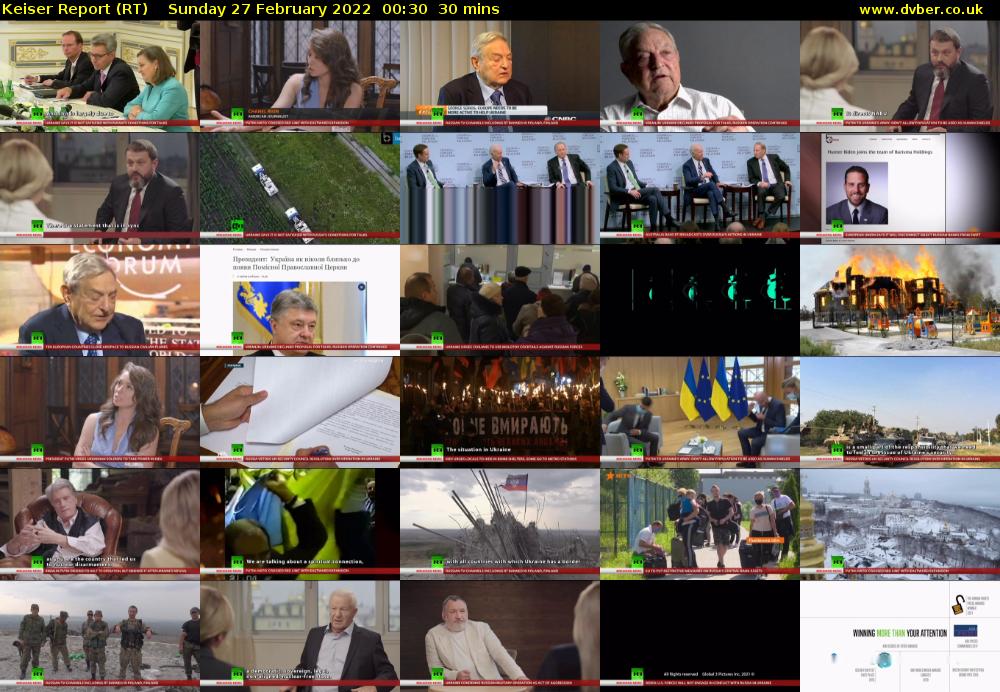 Keiser Report (RT) Sunday 27 February 2022 00:30 - 01:00