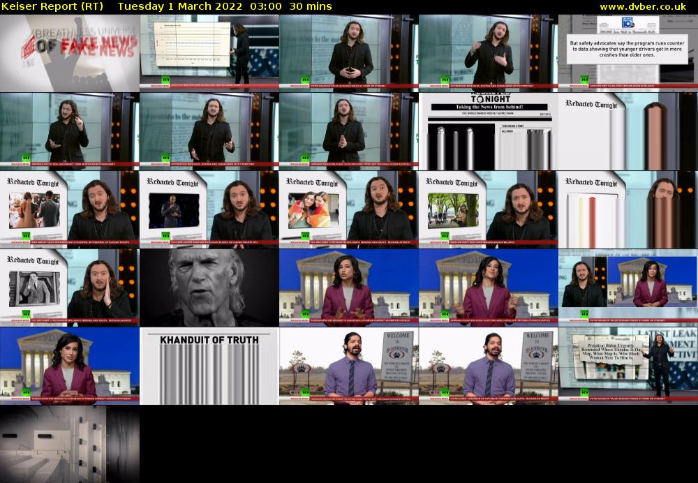Keiser Report (RT) Tuesday 1 March 2022 03:00 - 03:30